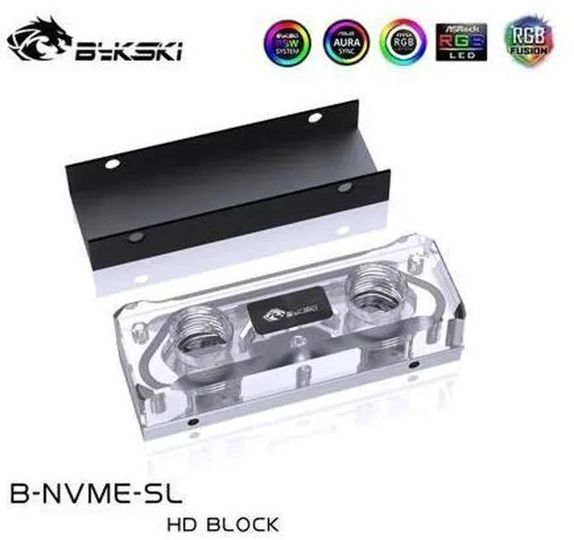 Main image of Water Block for 2280 /22110 PCI-E /SATA M.2 M2 SSD /Solid State Drive Hard Disk Radiator Nvme Heatsink Cooling /B-NVME-SL