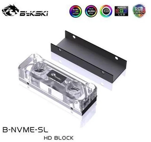 Alt view image 2 of 5 - Water Block for 2280 /22110 PCI-E /SATA M.2 M2 SSD /Solid State Drive Hard Disk Radiator Nvme Heatsink Cooling /B-NVME-SL