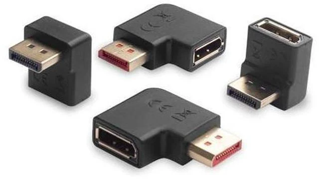 Alt view image 5 of 5 - 90-degree Displayport cable adapter Dp male to female left right angled Displayport cable Upward downward displayport adapter