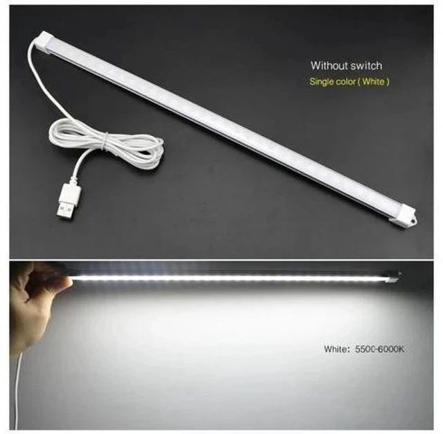 Alt view image 4 of 7 - DC 5V USB LED Desk lamp Hard Rigid Bar light 30 LEDs Lamp Tube For Night Children Study Reading Book Night Lighting