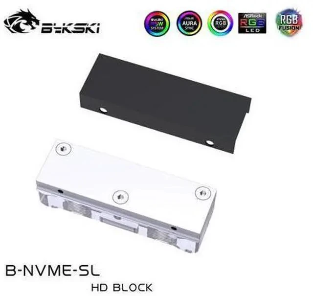 Alt view image 3 of 5 - Water Block for 2280 /22110 PCI-E /SATA M.2 M2 SSD /Solid State Drive Hard Disk Radiator Nvme Heatsink Cooling /B-NVME-SL
