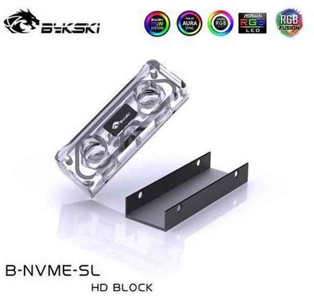 Alt view image 5 of 5 - Water Block for 2280 /22110 PCI-E /SATA M.2 M2 SSD /Solid State Drive Hard Disk Radiator Nvme Heatsink Cooling /B-NVME-SL