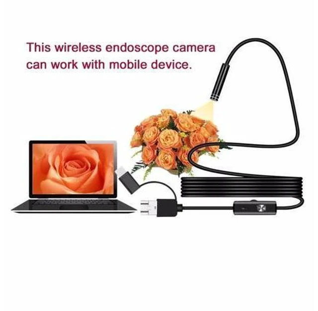 Alt view image 3 of 7 - Endoscope Camera 1200P Sewer Drain Snake Security Usb Camera HD Endoscopic Pipe Locator Usb Borescope Mini Camera