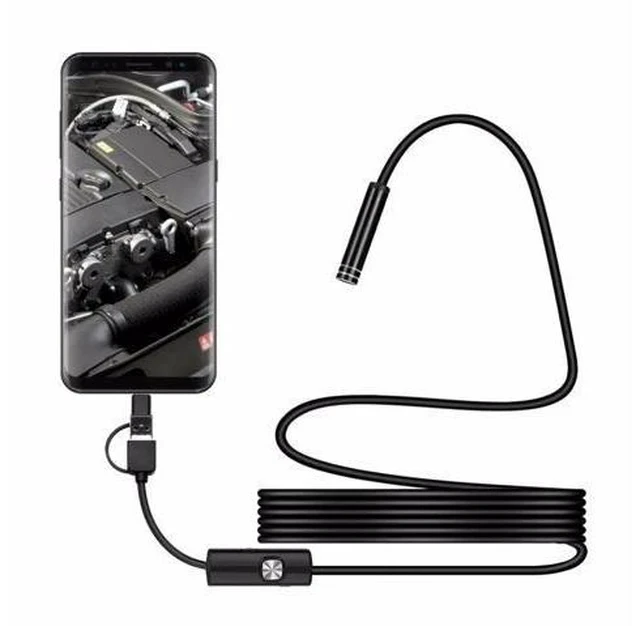 Alt view image 4 of 7 - Endoscope Camera 1200P Sewer Drain Snake Security Usb Camera HD Endoscopic Pipe Locator Usb Borescope Mini Camera