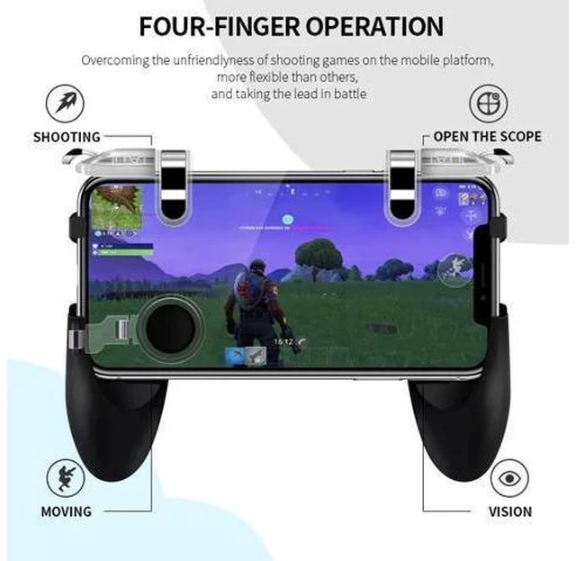 Alt view image 2 of 7 - For Pubg Game Gamepad For Mobile Phone Game Controller l1r1 Shooter Trigger Fire Button For IPhone For Free Fire
