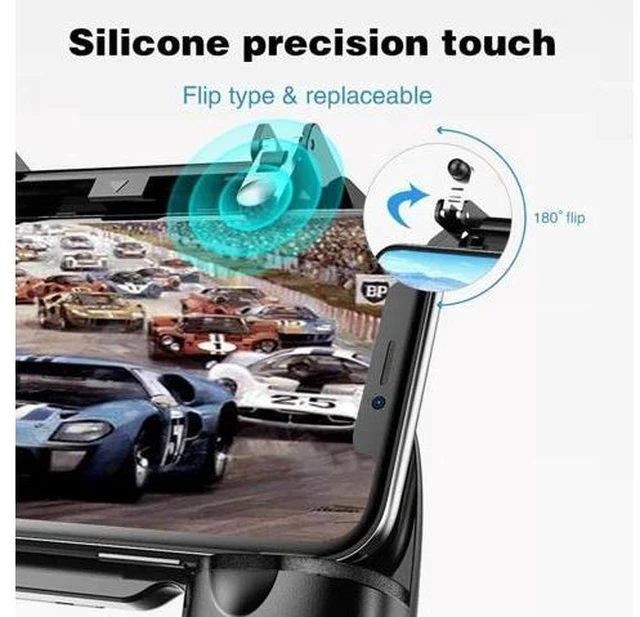 Alt view image 4 of 7 - For Pubg Game Gamepad For Mobile Phone Game Controller l1r1 Shooter Trigger Fire Button For IPhone For Free Fire