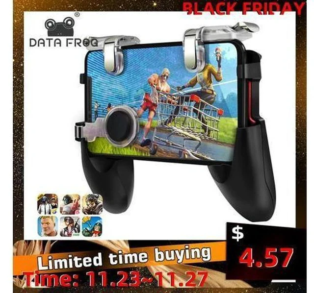 Alt view image 6 of 7 - For Pubg Game Gamepad For Mobile Phone Game Controller l1r1 Shooter Trigger Fire Button For IPhone For Free Fire