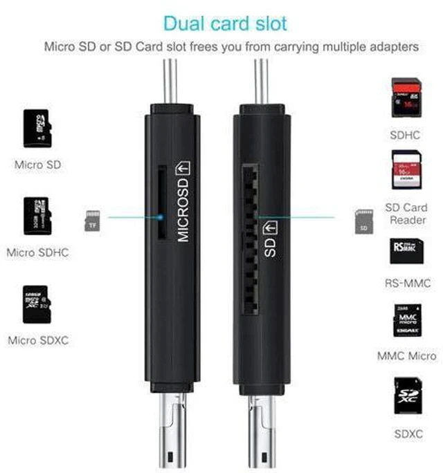 Alt view image 2 of 5 - Micro SD Card Reader USB 3.0 Card Reader 2.0 For USB Micro SD Adapter Flash Drive Smart Memory Card Reader Type C Cardreader