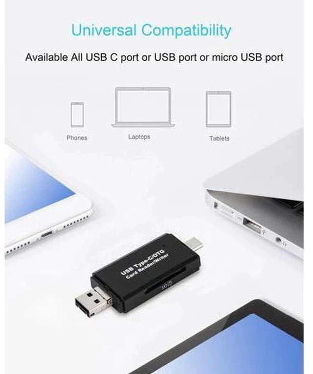 Alt view image 4 of 5 - Micro SD Card Reader USB 3.0 Card Reader 2.0 For USB Micro SD Adapter Flash Drive Smart Memory Card Reader Type C Cardreader