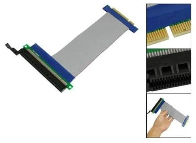 Alt view image 3 of 5 - 15cm Flexible Extension Cable PCI Express PCI-E 8X to 16X Slot Riser Card
