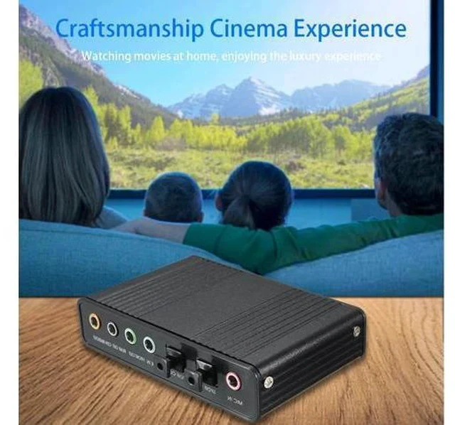 Alt view image 4 of 6 - Professional External USB 5.1 Sound Card to 3.5mm Jack Stereo Mic Line in Spdif Audio Adapter For Mac PC Computer Laptop