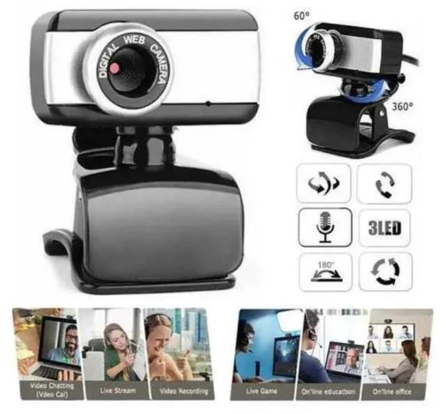 Main image of 2.0 HD Webcam Camera Webcam High Definition Camera Web Cam with Microphone for Computer PC Laptop Desktop
