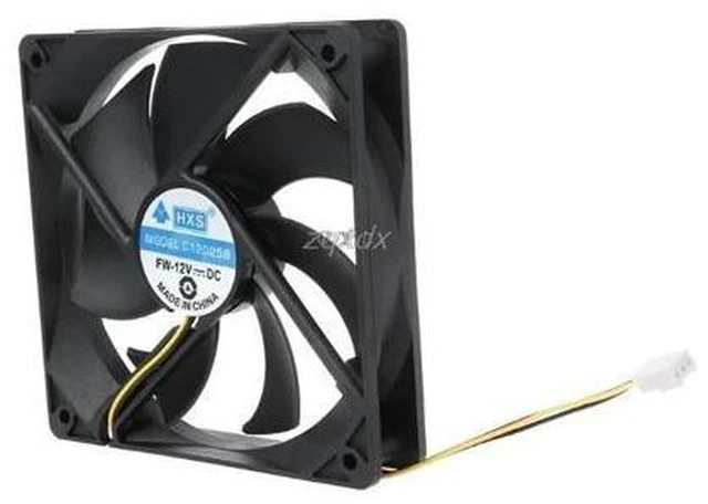 Alt view image 2 of 5 - 120x120x25mm DC 12V 0.15A 3 Pin 9-Blade Computer Case Cooling Fan Cooler 12025 Drop ship