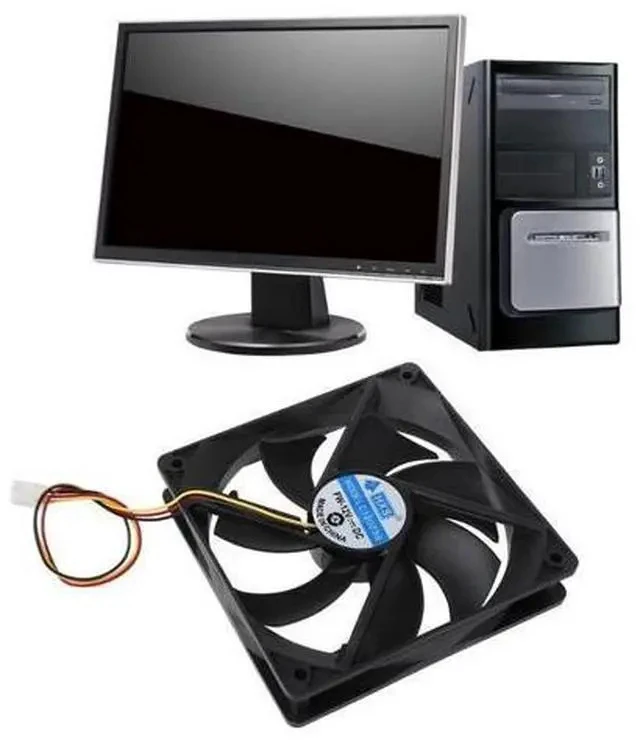 Alt view image 2 of 7 - 1PC 120x120x25mm DC 12V 0.15A 3 Pin 9-Blade Computer Case Cooling Fan Cooler 12025