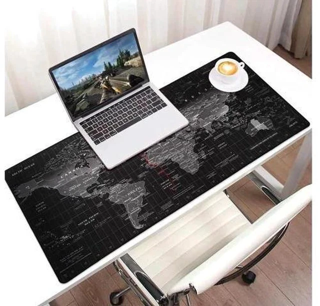 Alt view image 2 of 5 - Extended Big Mouse Pad Gaming ,Large Desk Pad World Map , XXXL Desk Mat Game Mousepad, L 35.43 in * W 15.75 in Computer Desk Pad with Non-Slip Rubber Base,Desk Matt for Desktop