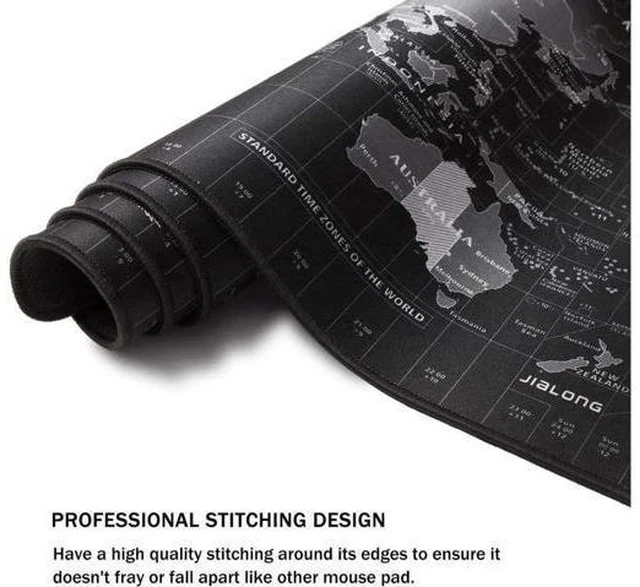 Alt view image 5 of 5 - Extended Big Mouse Pad Gaming ,Large Desk Pad World Map , XXXL Desk Mat Game Mousepad, L 35.43 in * W 15.75 in Computer Desk Pad with Non-Slip Rubber Base,Desk Matt for Desktop