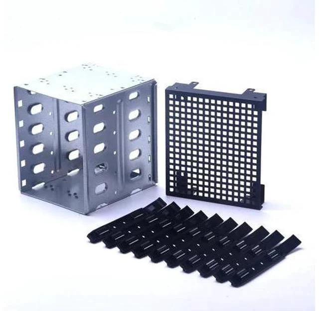 Alt view image 3 of 5 - 5.25" to 5x 3.5" SAS SATA HDD Hard Drive Cage Rack for Computer with Fan Space PC Supplies Stainless Steel Tray Caddy Adapter