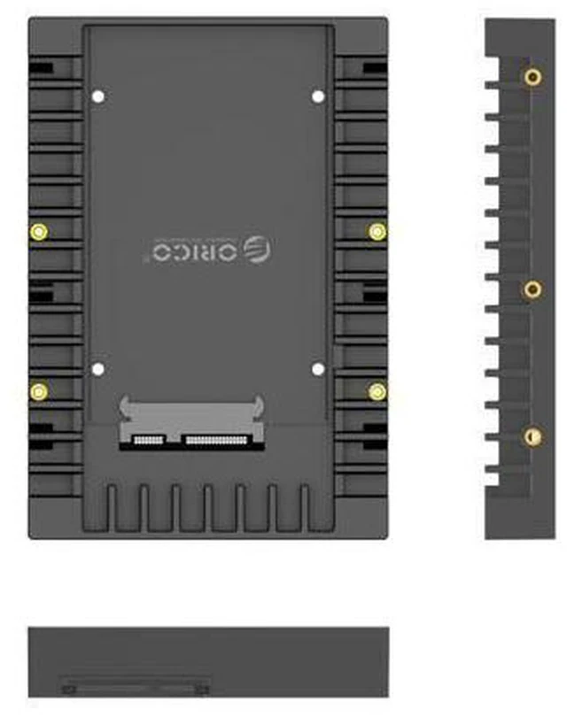 Alt view image 4 of 4 - 1125SS 2.5 to 3.5 inch Hard Drive Caddy HDD Enclosure Bay Internal Hard Drive Mounting Bracket Adapter 3.5 inch SATA HDD Mobile Frame