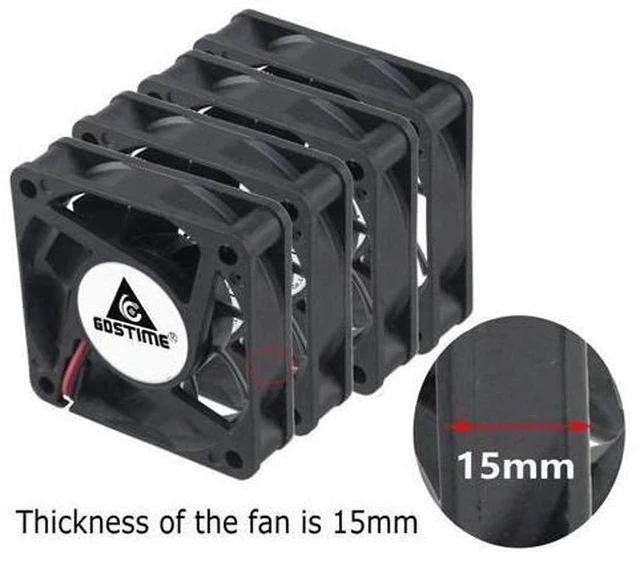Alt view image 2 of 5 - 2Pcs/Lot 6015 60MM 5V 12V 24V 2Pin 3Pin USB Fan 60x60x15mm 6cm Brushless DC Cooling Fans CPU Cooler for Computer PC Case