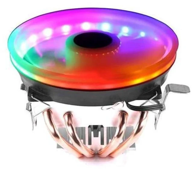 Main image of 4Pin 4 heatpipe PC Cooling Fan RGB LED CPU cooler heatsink for LGA/775/115X/1366/AM4/AM3/AM2+/AM2/2011