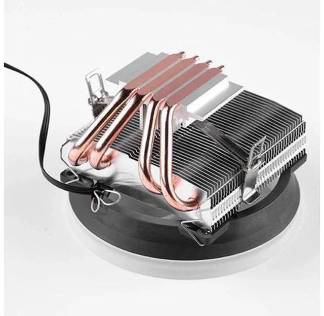 Alt view image 4 of 5 - 4Pin 4 heatpipe PC Cooling Fan RGB LED CPU cooler heatsink for LGA/775/115X/1366/AM4/AM3/AM2+/AM2/2011