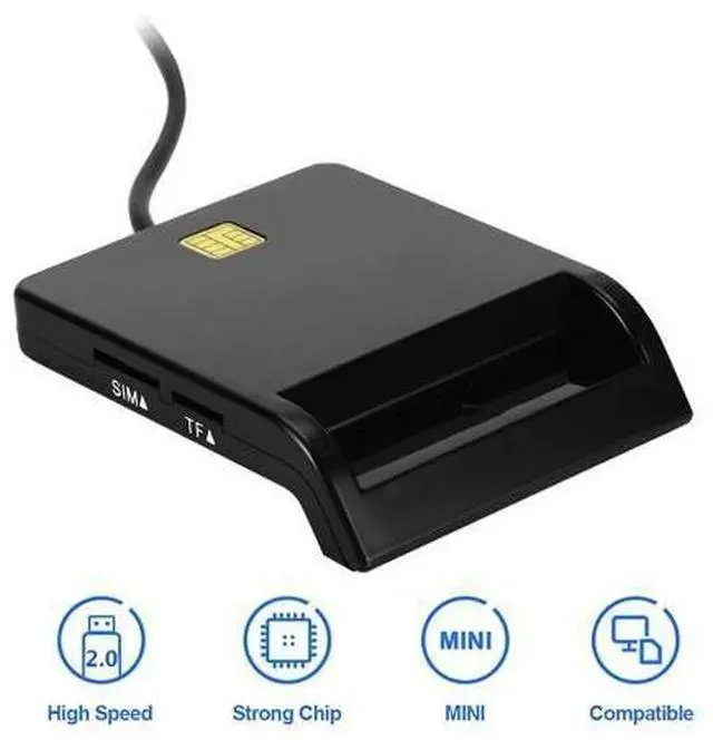 Alt view image 4 of 5 - USB 2.0 Smart Card Reader for Bank Card CAC IC ID SIM DNIE ATM Cardreaders USB-CCID ISO 7816 for Windows 7 8 10 Linux