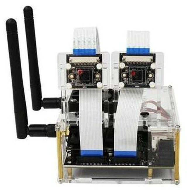 Alt view image 4 of 5 - Jetson Nano Development Board Acrylic NVIDIA Protective Case With Cooling Fan Compatible B01