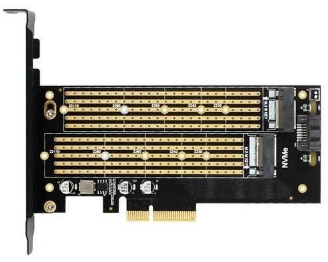 Main image of SK7 M.2 NVMe SSD NGFF TO PCI-E Riser Card X4 Adapter M Key B KEY Dual Interface Card Support PCI Express3.0 Dual Voltage 12V+3.3V SATA3