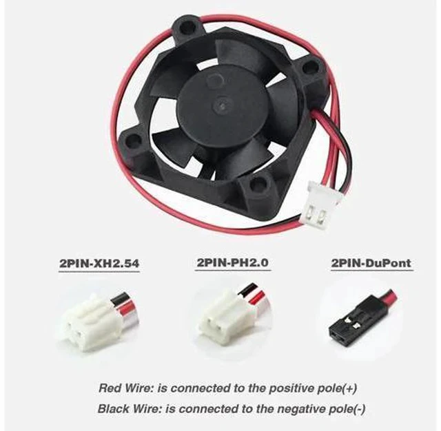 Alt view image 2 of 7 - 2 Pieces 3010 3cm 30mm Cooling Fan 30x30x10mm DC Fan 24V 12V 5V Cooler Dual Ball Bearing DC Brushless Mini Cooler Cooling Fan