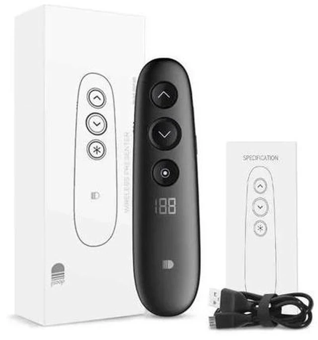 Alt view image 4 of 5 - Wireless Presenter Highlighting MagnifyMac Digital Pointer Air Mouse Function USB Rechargeable Presentation Clicker