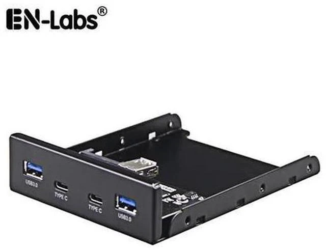 Main image of 4 Ports multi USB-C USB 2.0 USB 3.0 Hub Splitter Front Panel Combo Bracket Adapter for Desktop 3.5 Inch Floppy Bay