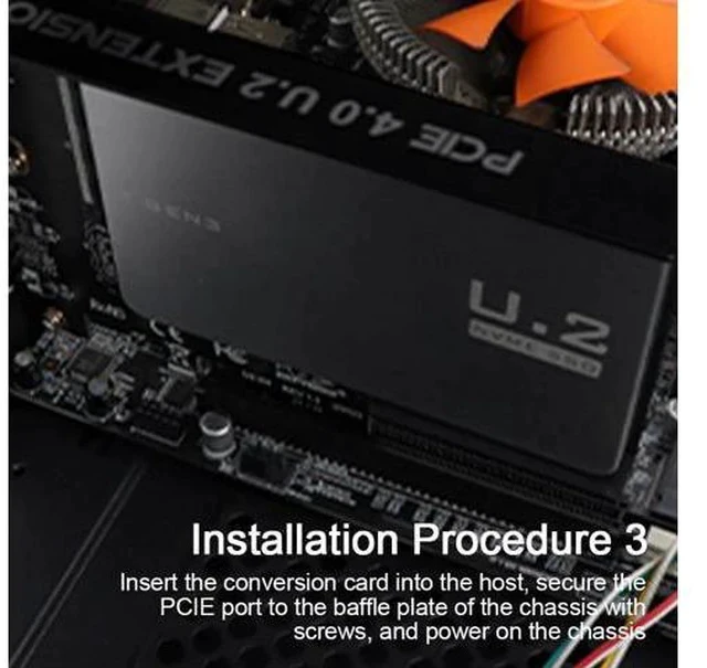 Alt view image 3 of 5 - 2021 U.2 To PCIe Adapter PCI-E Riser 4.0 X 4 U.2 SFF-8639 Adapter NVMe PCIe SSD Expansion Card Riser Card Dropshipping