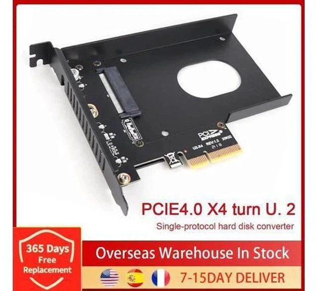 Alt view image 4 of 5 - 2021 U.2 To PCIe Adapter PCI-E Riser 4.0 X 4 U.2 SFF-8639 Adapter NVMe PCIe SSD Expansion Card Riser Card Dropshipping