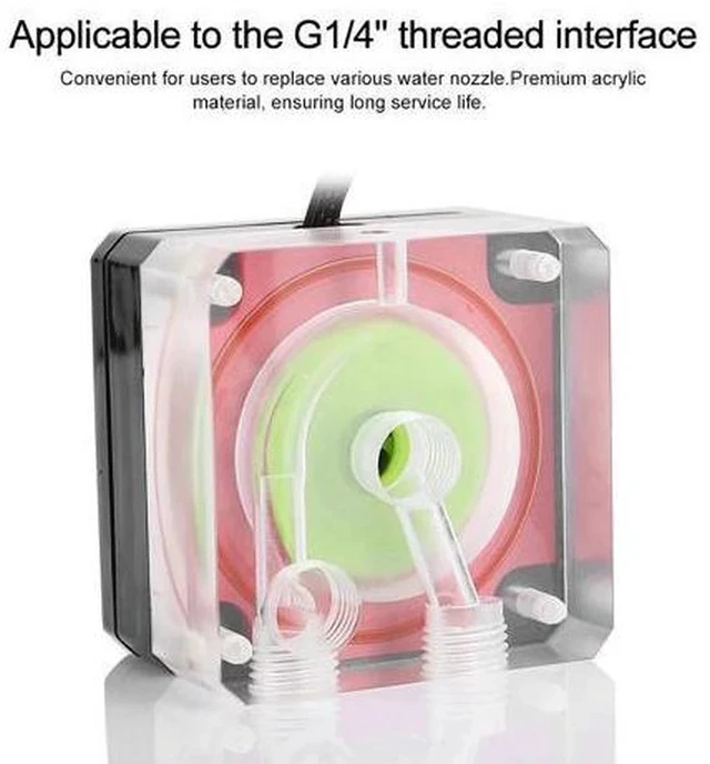 Alt view image 2 of 5 - Quiet Water Cooler Pump Computer Ultra-thin PWM Speed Regulation 3M 500L/H Control Pump Mute Pump for CPU Cooling System