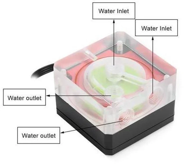 Alt view image 4 of 5 - Quiet Water Cooler Pump Computer Ultra-thin PWM Speed Regulation 3M 500L/H Control Pump Mute Pump for CPU Cooling System
