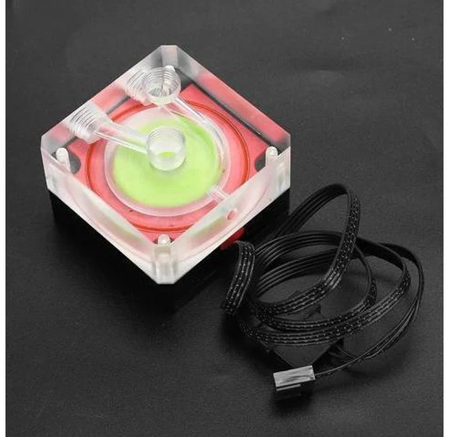 Alt view image 3 of 5 - Quiet Water Cooler Pump Computer Ultra-thin PWM Speed Regulation 3M 500L/H Control Pump Mute Pump for CPU Cooling System