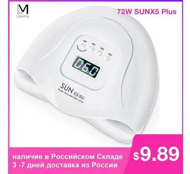 Alt view image 6 of 7 - 72/36W SUNX5 Plus UV LED Nail Lamp for Manicure Nail Dryer Machine 45/36 LED UV Ice Lamp For Drying Gel Polish with Auto Sensor