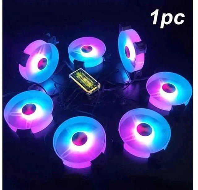 Alt view image 4 of 5 - Case Fan Durable 120mm Quiet Remote Control PC Cooling Hydraulic Chassis Adjustable LED RGB Accessories Cooler Small