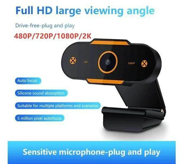Alt view image 2 of 5 - 480P/720P/1080P/2K HD Webcam Web Camera With Microphone USB2.0 Web Cam For PC YouTube Skype Live Broadcast Video Calling Work