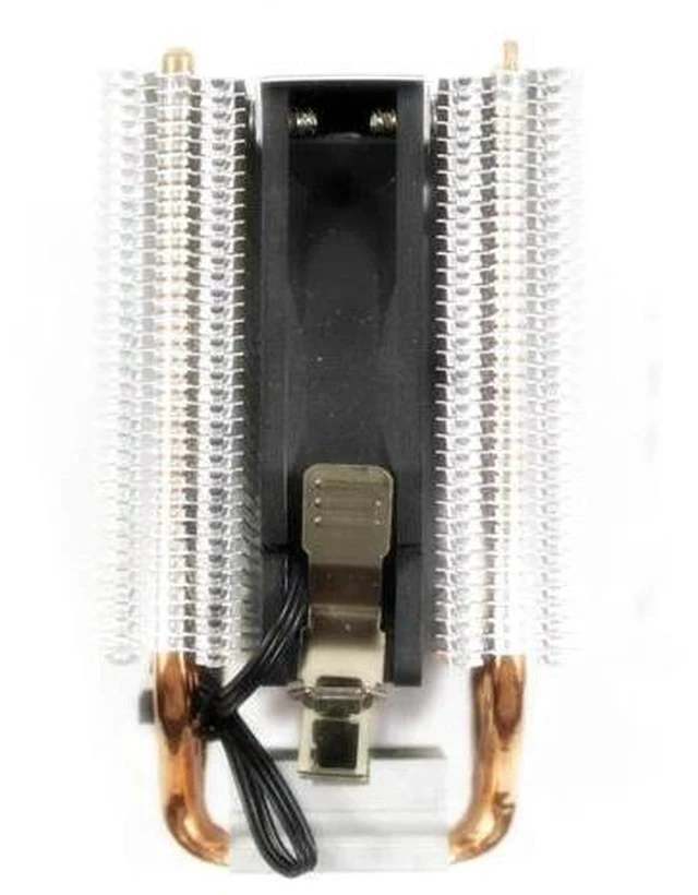 Alt view image 5 of 5 - 4 Heatpipe CPU Cooler Heatsink Cooling Quiet fans Radiator for Intel LAG 775 1155 1366 4 Heatpipe Dual Tower 4pin Cooler
