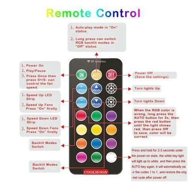 Alt view image 5 of 5 - 120mm 6 Pin RGB Computer Case Cooling Fan Computer Case Fan Silent CPU Cooling Fan PC Cooler Fan Adjust Color RGB Fan DC 12V