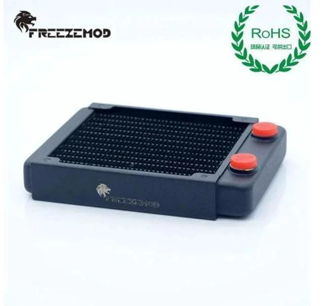 Alt view image 2 of 5 - 120mm Copper Radiator Black/White Piano Paint Water Cooler Heat Sink ROHS Certification For Water Cooling 27mm Thick