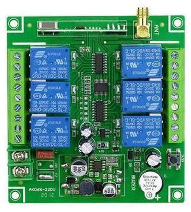 Alt view image 2 of 5 - DC 12V-36V 6-channel Wireless Remote Control Switch Universal Multi-function Receiving Controller Relay Motor