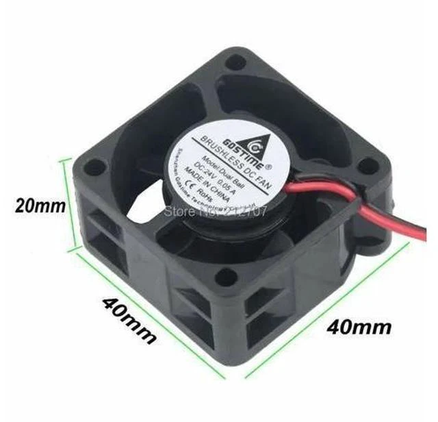 Alt view image 2 of 5 - 2Pcs DC 24V 2 Pin Ball Bearing 40mm Mini Small PC CPU Cooling Fan Cooler 40x40x20mm 4020