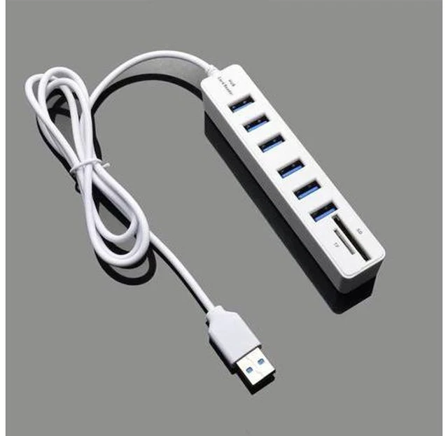 Alt view image 4 of 5 - Hub 8 in 1 Combo Splitter 6 Ports 2.0 High Speed Hub Micro Card Reader SD TF Multi All In One for PC Computer Accessories