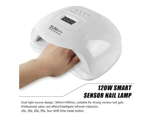 Alt view image 6 of 7 - 120W Professional Nail Lamp LED UV Light Timer Glue Dryer Manicure EU Plug for Nail Gel Polish led Nail Light Dryer UV Lamp