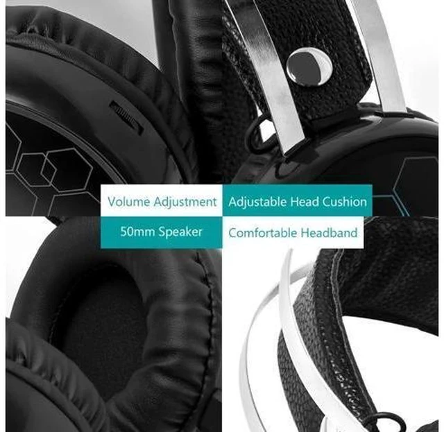 Alt view image 4 of 5 - 7.1 Gaming Headset with Microphone Headphones Surround Sound USB Wired Gamer Earphone for PC Computer Xbox One PS4 RGB Light