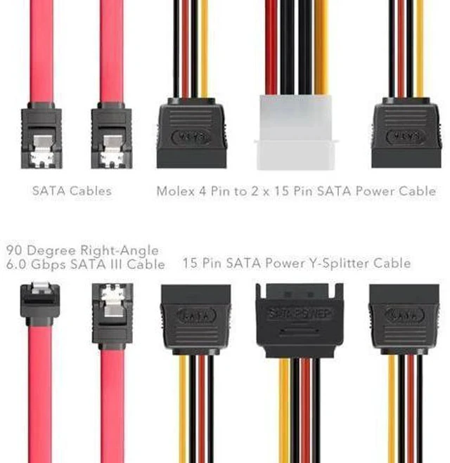 Alt view image 2 of 3 - 2.5 to 3.5 Inch Dual Hard Disk Metal Bracket Adapter HDD Holder with Double SATA & Power Cable for Desktop