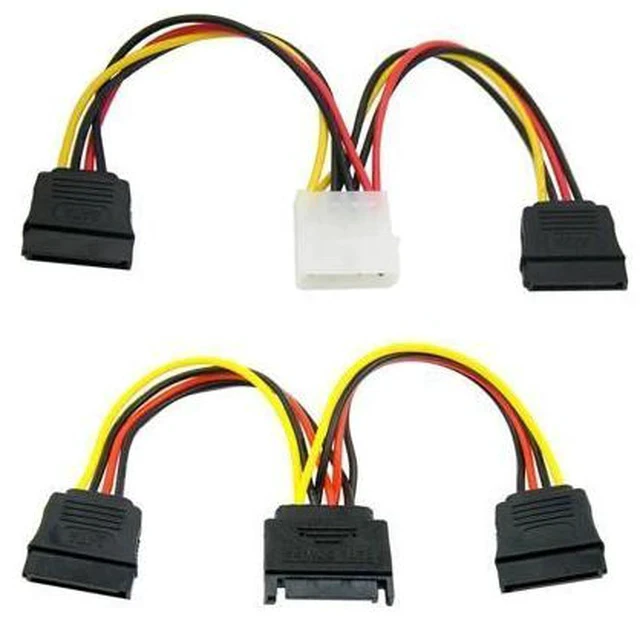Alt view image 3 of 3 - 2.5 to 3.5 Inch Dual Hard Disk Metal Bracket Adapter HDD Holder with Double SATA & Power Cable for Desktop