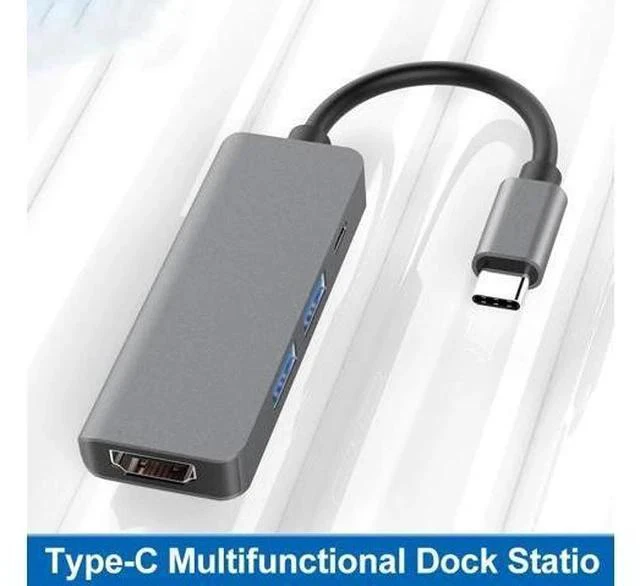 Main image of Thunderbolt 4 in1 USB-C to Adapter 2x USB3.0 Type-C PD Hub For P20 Pro Dex Galaxy S9/S8